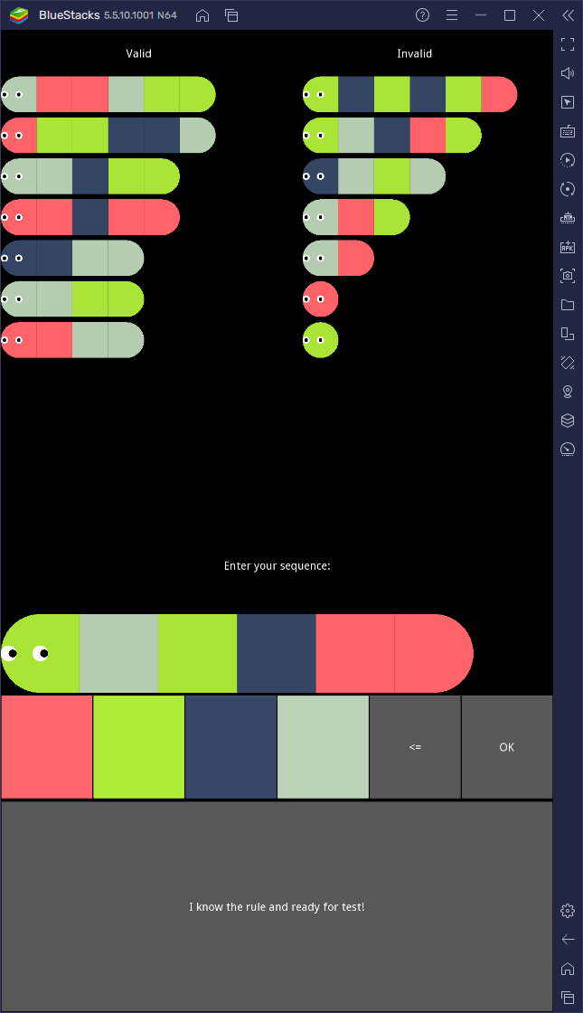 Caterpillar Logic game screen